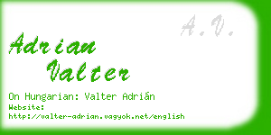 adrian valter business card