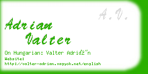 adrian valter business card